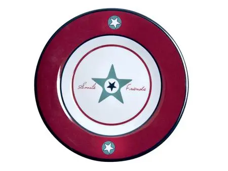6-Piece Red Dessert Plate Set – Stylish After-Dinner Service 1