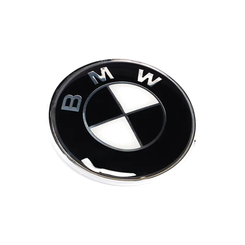 82Mm Stealth-Style Black/White Bmw Hood Badge – Fits E-Series & Modern Bmw Models 1