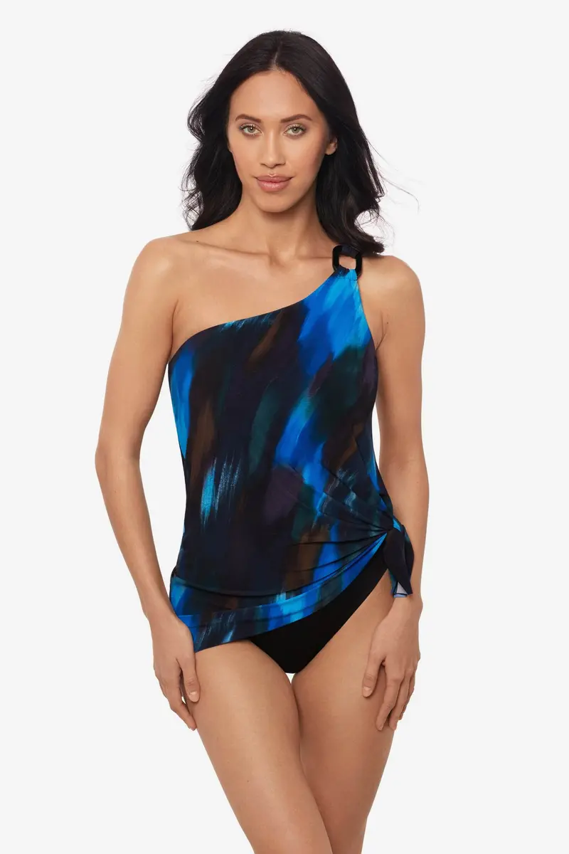 Amal Swipe Right Print Swim Dress 1