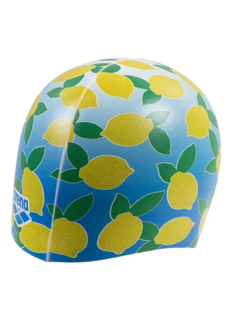 Arena Hd Silicone Swim Cap – Zesty Lemon Print 1