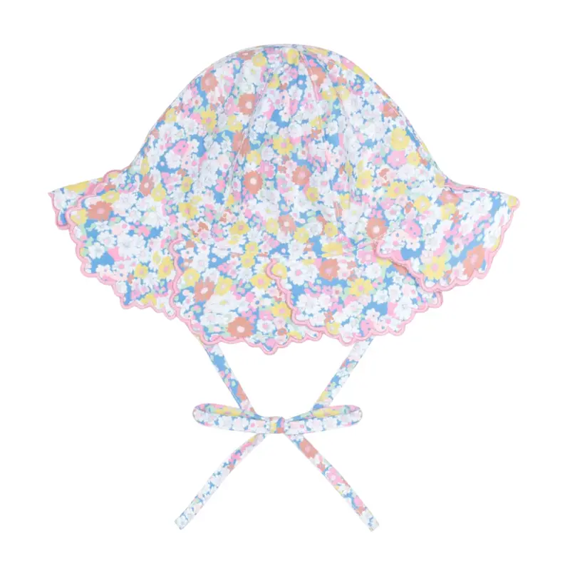 Baby Jasmine Blossom Scalloped Sun Hat – Adorable Upf-Blocking Headwear 1