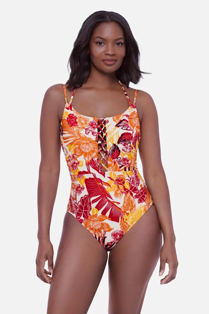 Bae One-Piece Swimsuit – Santa Maria Motif 1