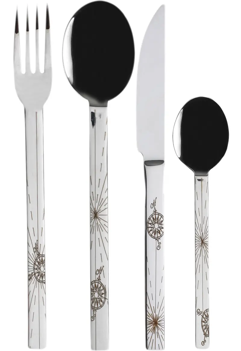 Bali Collection – 24-Piece Stainless Steel Flatware Set 1