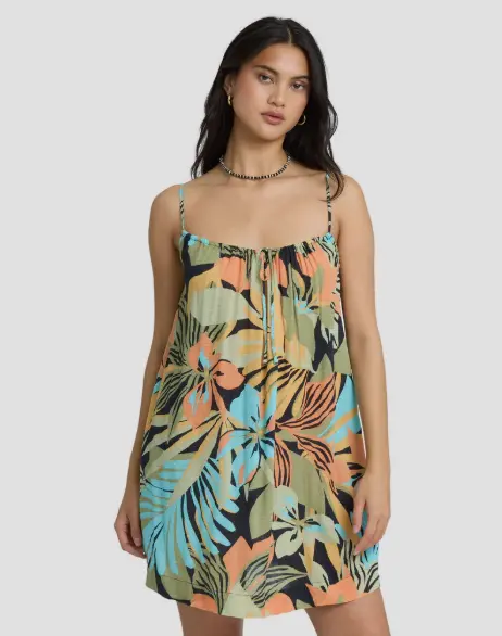 Billabong Beach Song Tropical Print Mini Dress 1