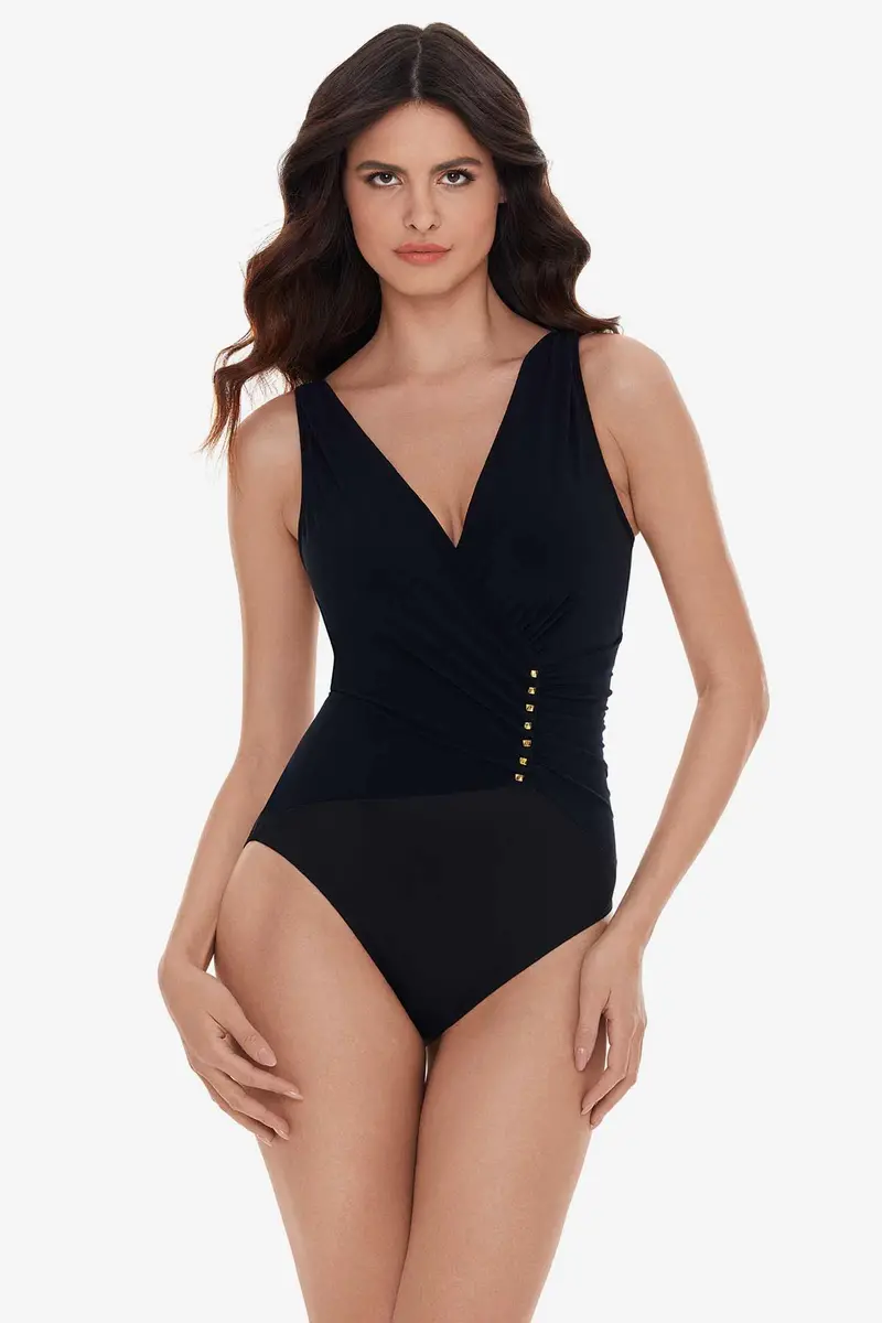 Bindy One-Piece Swimsuit In Boba Pattern 1
