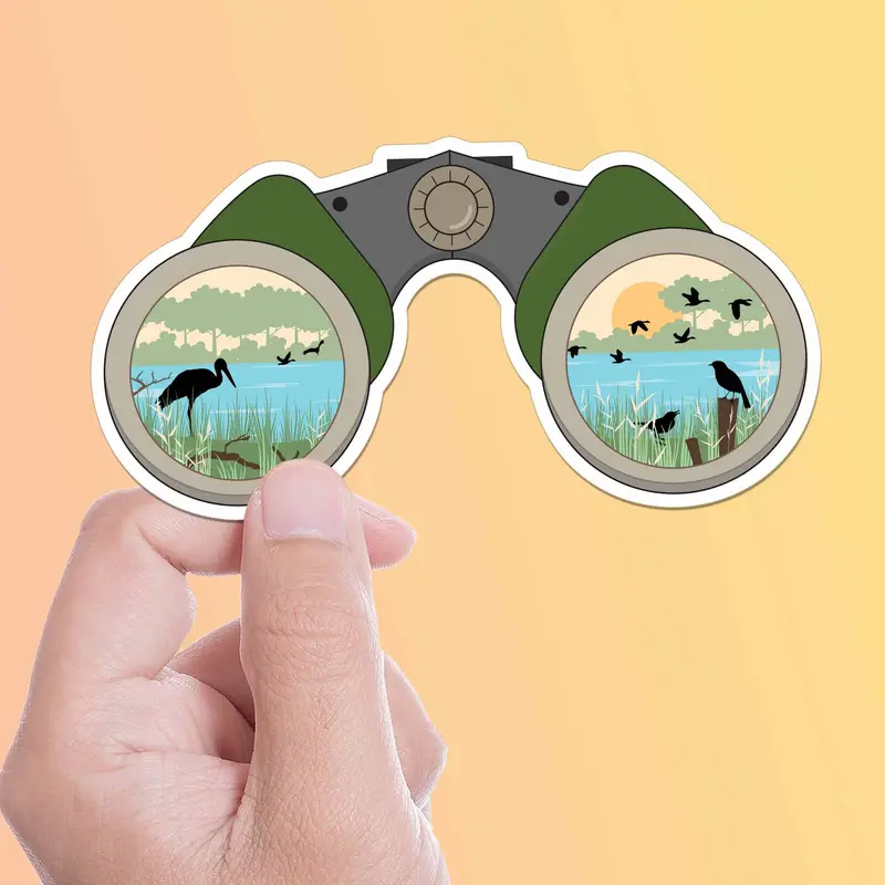 Binoculars Birdwatching Sticker – Nature Enthusiast Decal 1