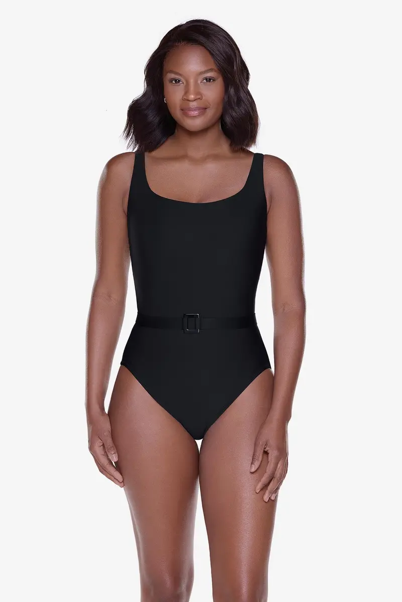 Black Emi Supportive One-Piece Swimsuit 1