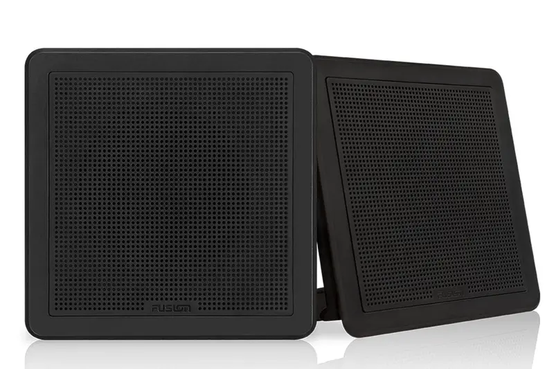Black Square Flush-Mount Speaker Pair – 165×165Mm 1