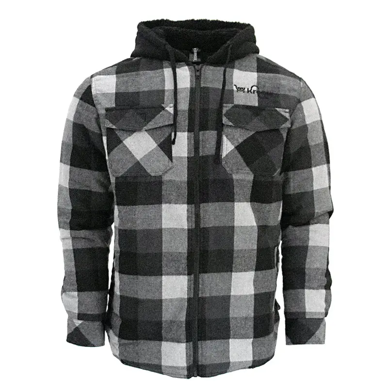 Burnside Quilted Flannel Hooded Jacket - Kmd-165 1