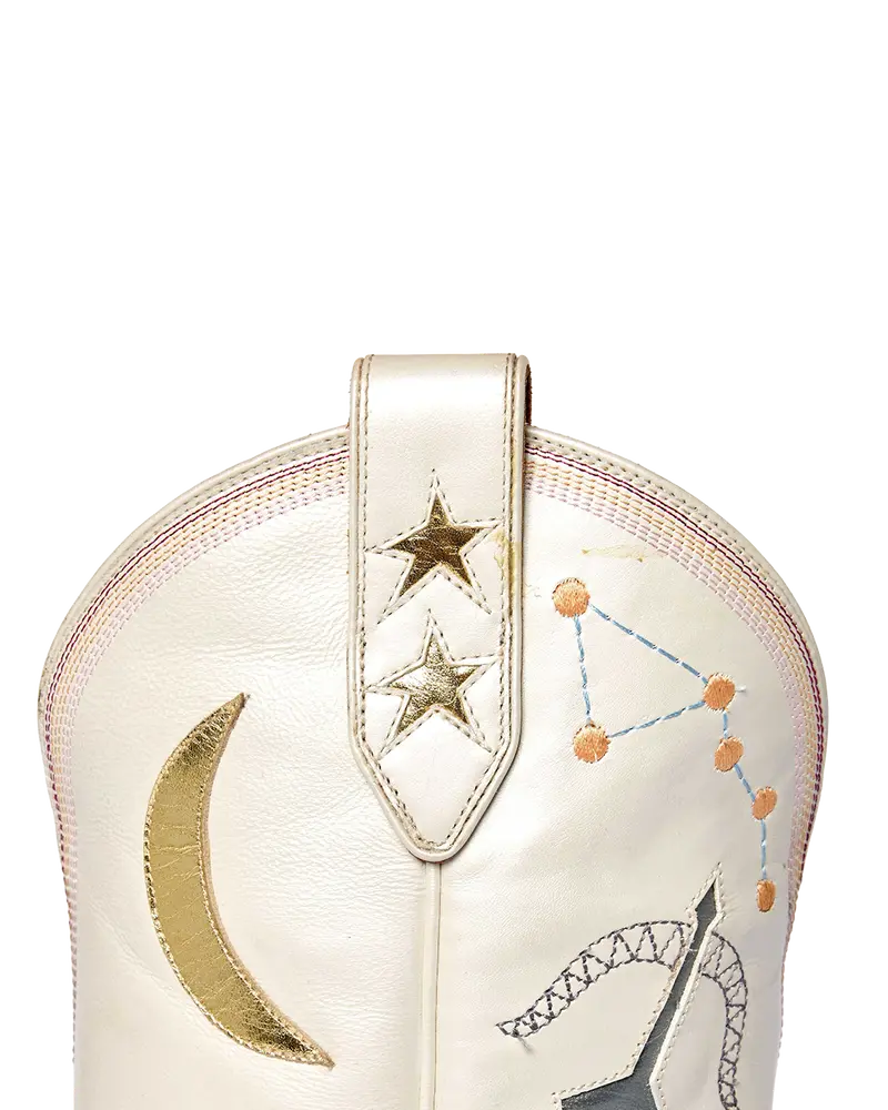 Celeste Pearlized Crème Zodiac Ear Pulls 1