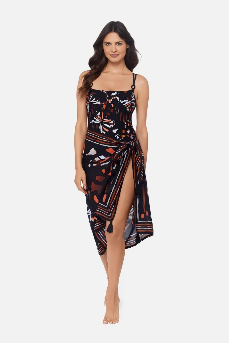 Chrysalis Pattern Pareo Beach Cover Up 1