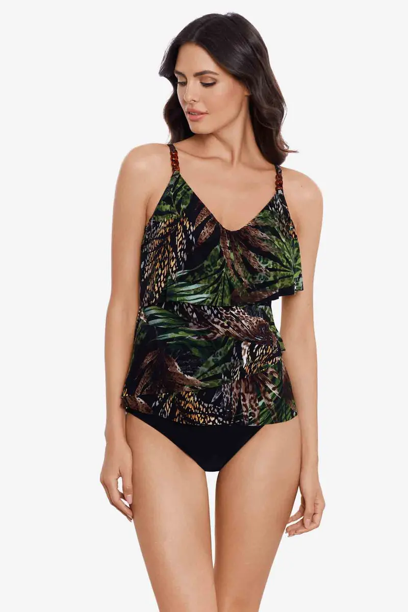 Clo Tankini Top In Nighthawk Monochrome 1