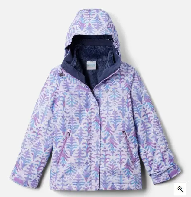Columbia Girls' Bugaboo Ii Fleece Interchange Jacket In Gumdrop Conifers 1