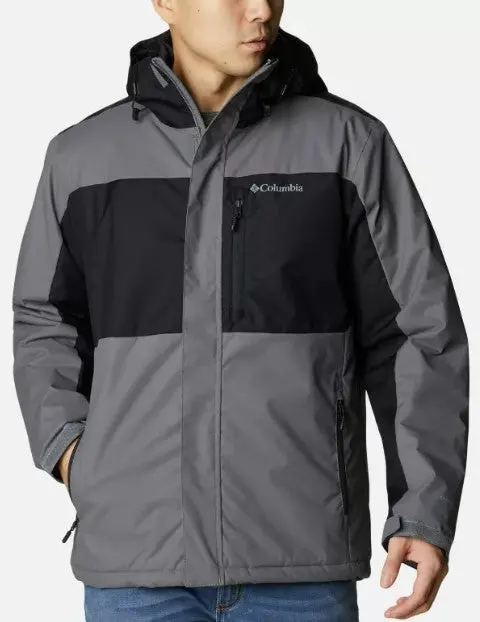 Columbia Men'S Tipton Peak Ii Insulated Winter Jacket In City Grey/Black 1