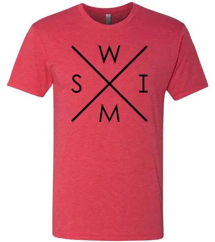 Compass Swim Tri-Blend Performance T-Shirt – Lightweight Athletic Tee 1