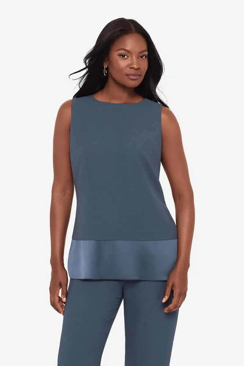 Crepe Layered Tunic – Slate Colorway 1