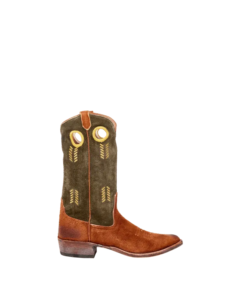 David Military Green Roughout Boots 1
