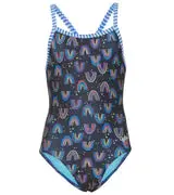 Dolfin Girls' Uglies Be Happy One-Piece – Fun Youth Swimsuit 1