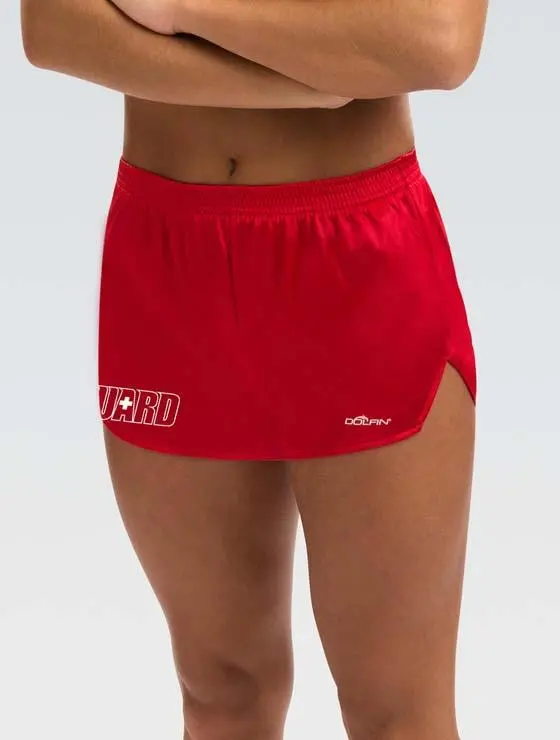 Dolfin Solid Red Guard Cover-Up Shorts For Women 1