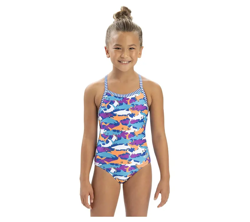 Dolfin Uglies Girls' Sharkonator One-Piece Swimsuit 1