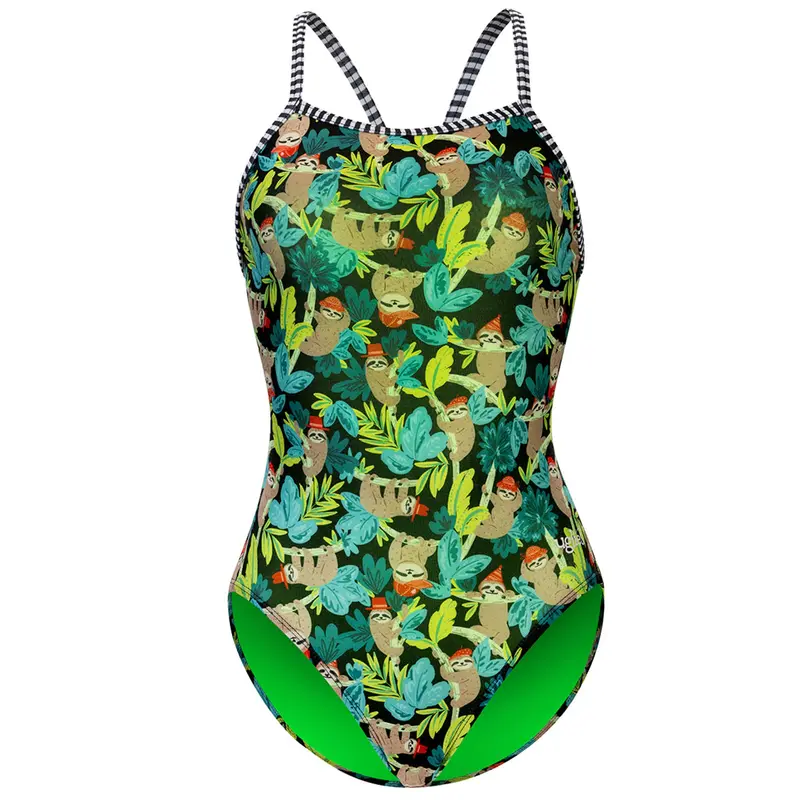 Dolfin Uglies Hang Tight Bold-Print V-Back One-Piece 1