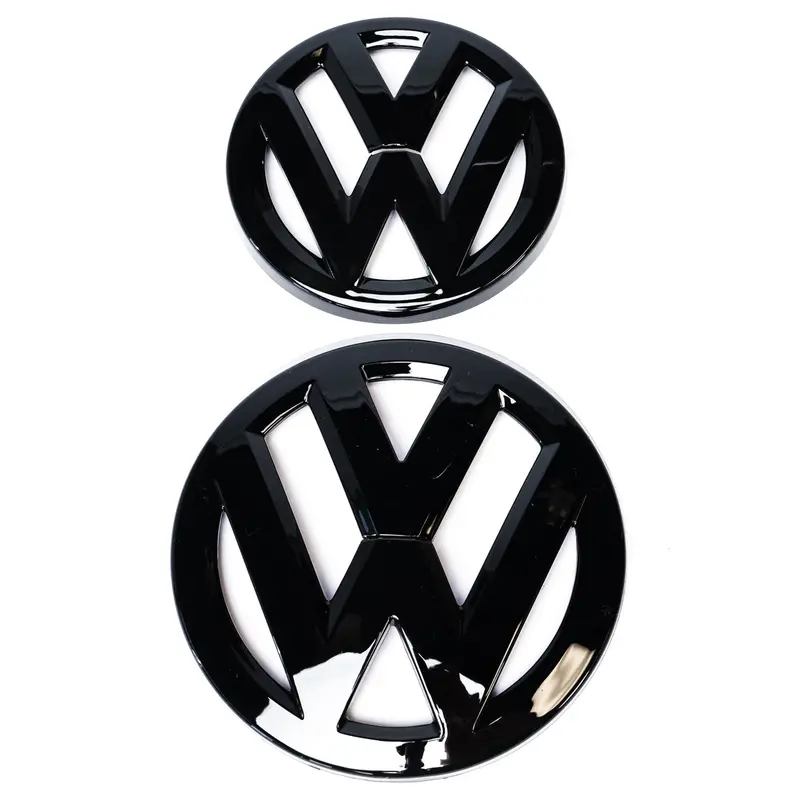 Emblex Gloss Black Badge Overlay Set – Vw Golf Mk7.5 Gti & R Grille + Trunk Emblems 1