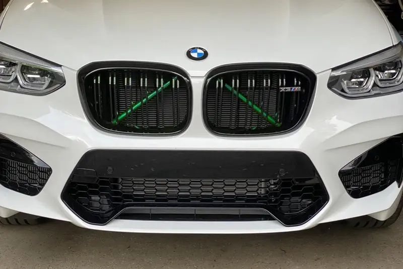 Emblex Orange V-Brace Grille Trim For Bmw G-Series Suvs (X3/X4/X5/X6/X7), M5 F90, And G30 5 Series 1