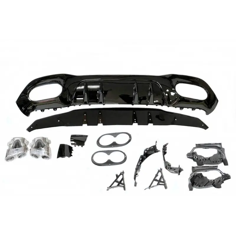 Exon Gloss Black Aero-Package Rear Diffuser Kit – Mercedes-Benz A45 Amg W177 Hatchback (2019–Present) 1