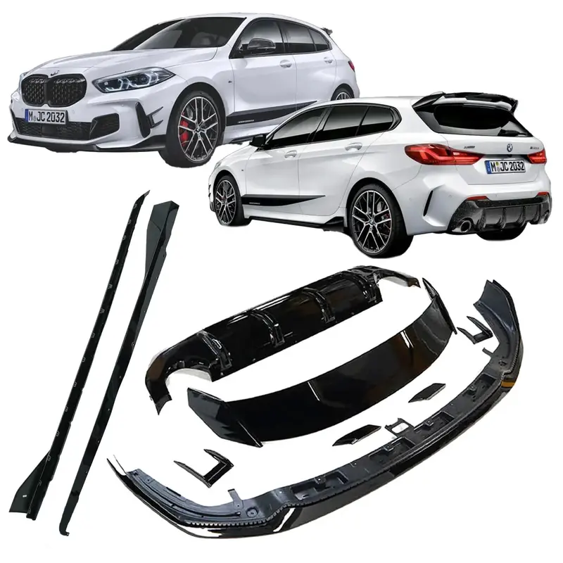 Exon Gloss Black Full Body Kit – M Sport–Compatible For Bmw 1-Series M135I Xdrive F40 1