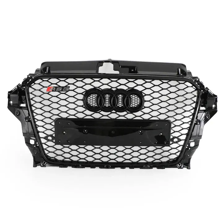 Exon Rs3-Inspired Black Honeycomb Grille – Direct Fit For Audi A3/S3 8V Pfl (2014–2016) 1