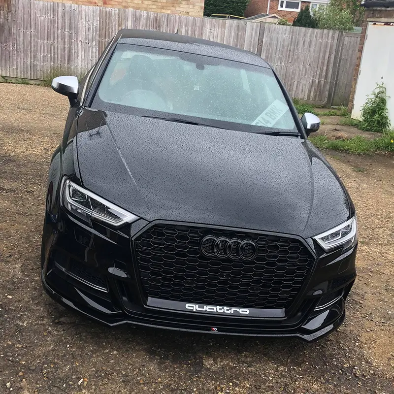 Exon Rs3-Style Black Honeycomb Grille For Audi A3/S3 8V Facelift (2017–2020) 1