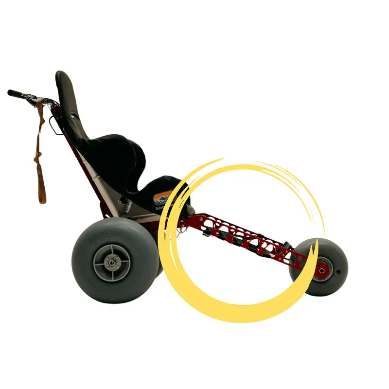 Extreme Motus Emma X3 All-Terrain Wheelchair – Extended-Frame Off-Road Model 1