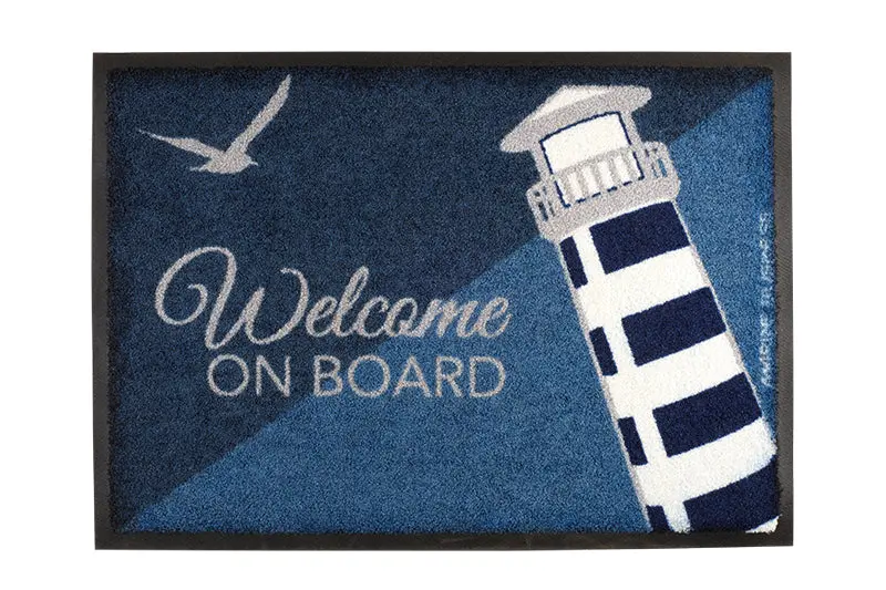 Faro Nautical Rug – 75 × 50 Cm Navy-Themed Floor Mat 1