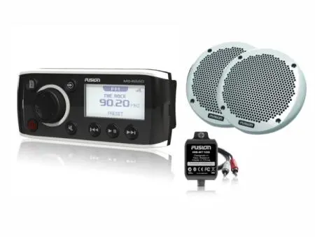Fusion Ms-Ra50 Marine Stereo Bundle With Speakers And Bt100 Bluetooth Module 1