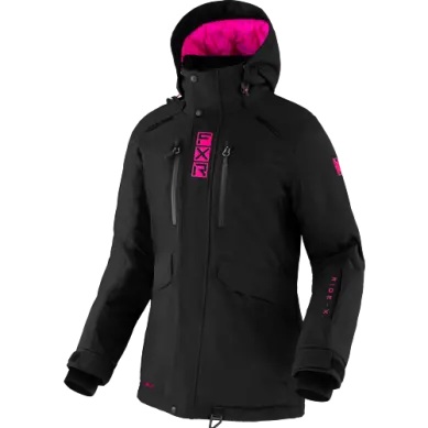Fxr Aerial Women'S Insulated Jacket – Black With Electric Pink Accents 1