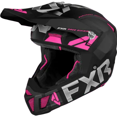 Fxr Clutch Evo Helmet – Matte Black With Electric Pink Accents 1