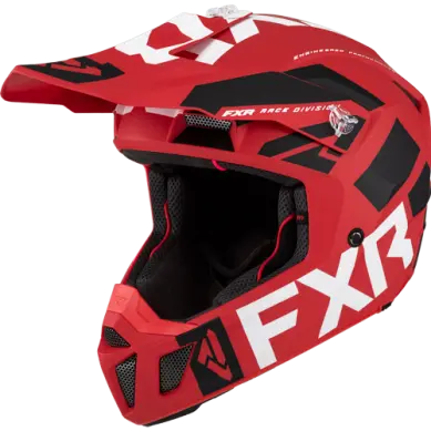 Fxr Clutch Evo Le Helmet In Red And White Finish 1