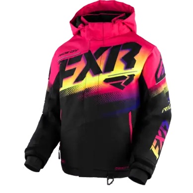 Fxr Kids' Boost Jacket In Black And Neon Fusion 2