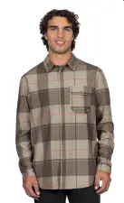 Fxr Men’S Breeze Upf Long Sleeve Shirt – Stone & Bronze 1