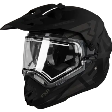 Fxr Torque X Team Helmet With Electric Visor & Removable Sun Shield – Black Ops 1