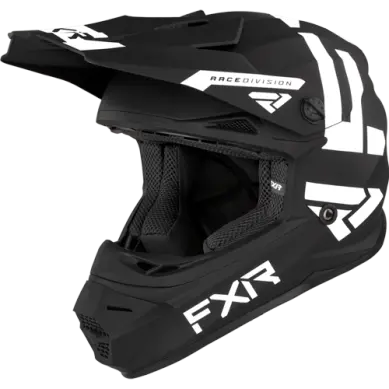 Fxr Youth Legion Helmet – Black And White Safety Design 1