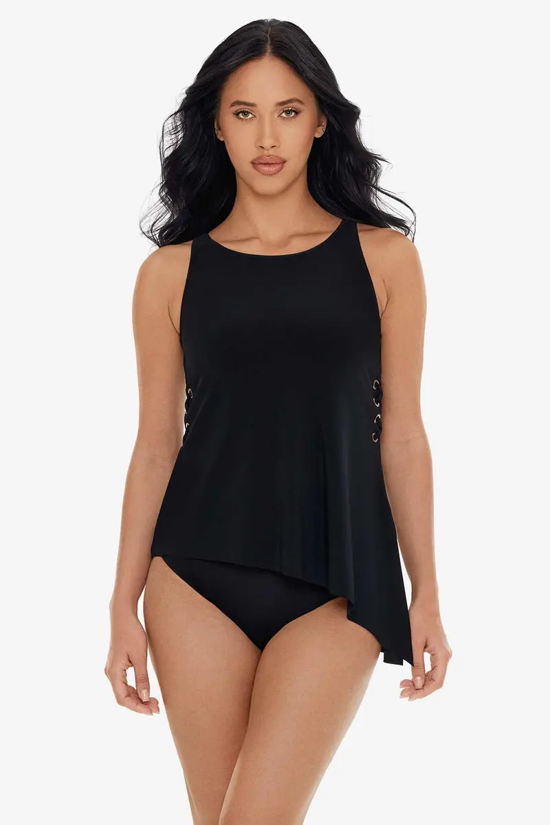 Gabriella Tankini Top With Hoops Accent Pattern 1