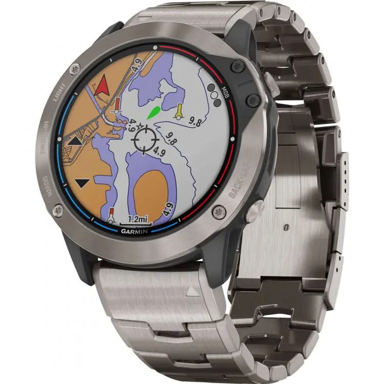 Garmin Quatix 6X Solar Watch With Titanium Band And Power Glass Lens 1