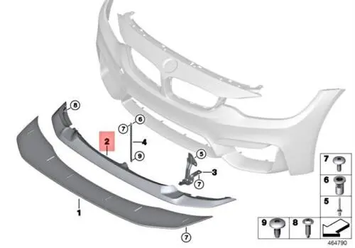 Genuine Bmw Carbon Gts Adjustable Front Splitter For F80 M3 & F82/F83 M4 (2014–2017) 1