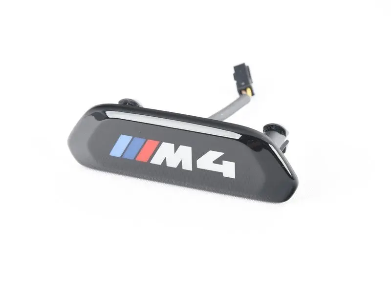 Genuine Bmw Illuminated Competition Badge For M4 F82 Seat Backrest – Gloss Black Finish 1