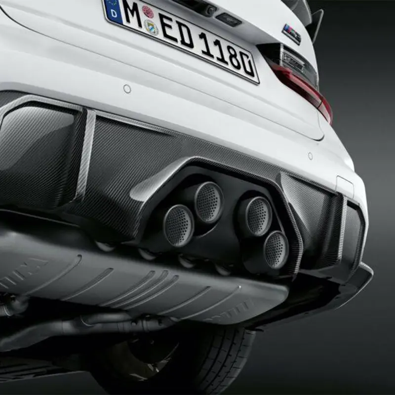 Genuine Bmw M Performance Carbon Fiber Triple Exhaust Diffuser For G80 M3 & G82 M4 1