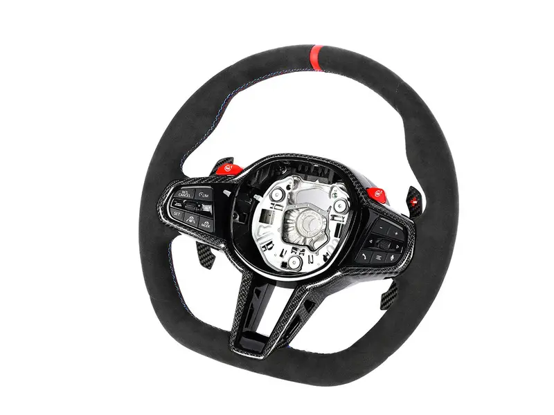 Genuine Bmw M Performance Steering Wheel – Gloss Carbon Fibre With Red 12 O’Clock Marker For G87/G80/G81/G82/G83 M Models 1