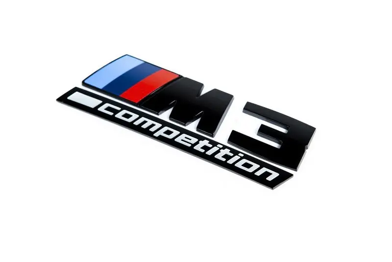 Genuine Bmw M3 Competition Black Badge Trunk Emblem – F80 & G80 Models 1