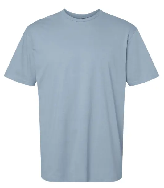 Gildan Unisex Softstyle T-Shirt – Stone Blue Cotton Crewneck 1