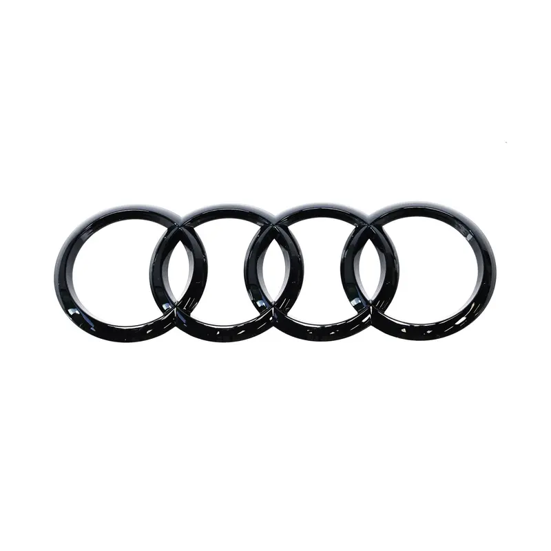 Gloss Black Audi Rings Rear Trunk Emblem For A3 S3 Rs3 8V, A4 S4 Rs4 B8, A5 Rs5 B8, And A6 Rs6 C7 1